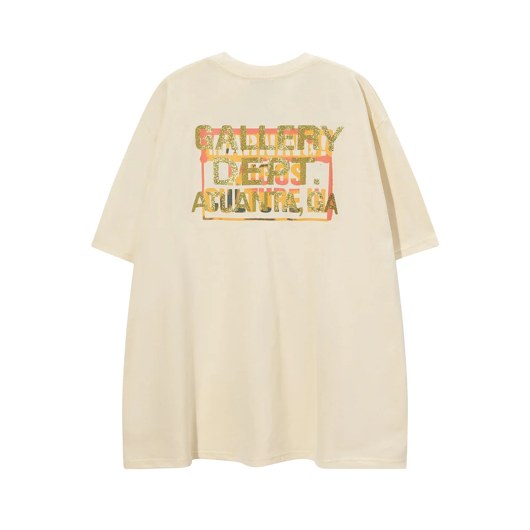 GALLERY DEPT 23SS Black Yellow Hollywood Rainbow T-Shirt