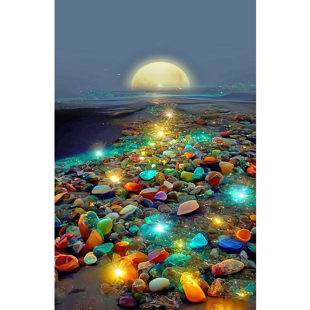 

Moon Seaside Shine Color - Round Drill Diamond Painting - 40*70CM (Big Size), 501 Original