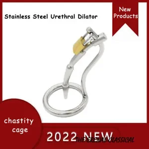 pornhint Pornhint Stainless Steel Plugs Chastity Lock Dilator for Male NEW Adult Lockdown Device