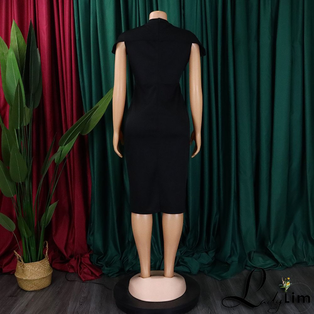 Ladies Africa Summer Elegant Short Sleeve Bodycon Dress