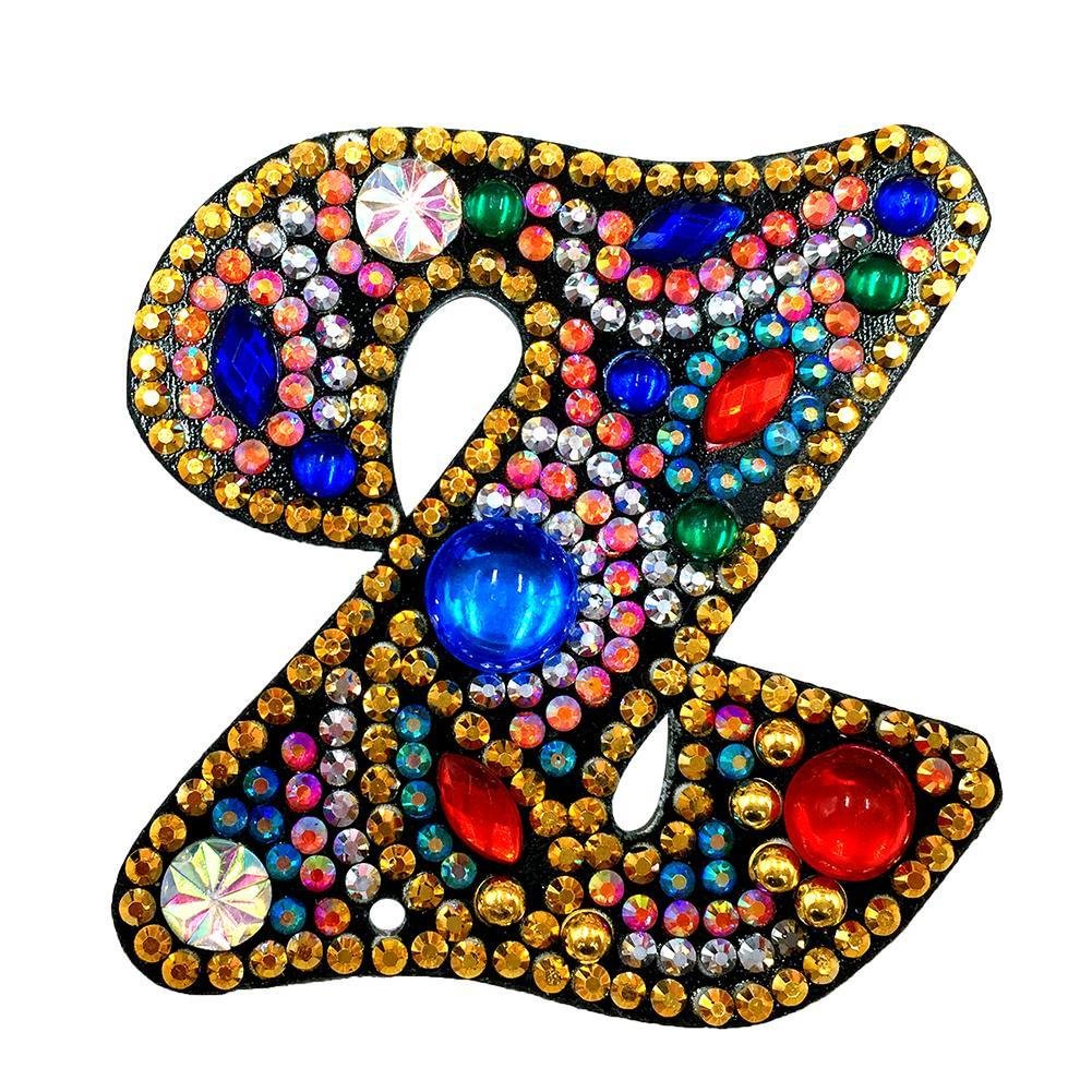 DIY Key Chain Diamond Painting Letters Women Girl Bag Keyring Pendant Gift