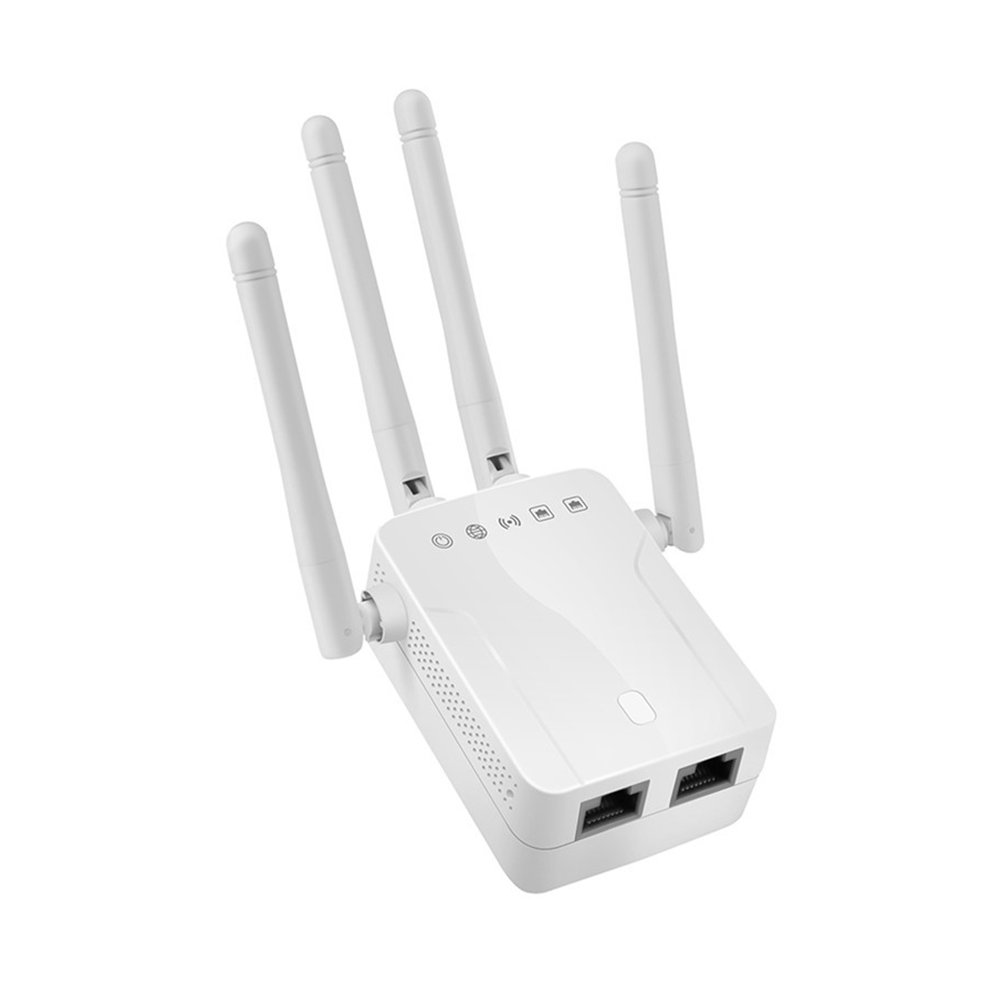 

M-95B WiFi Extender 300M WiFi Signal Booster with 4 External Antennas, White, 501 Original