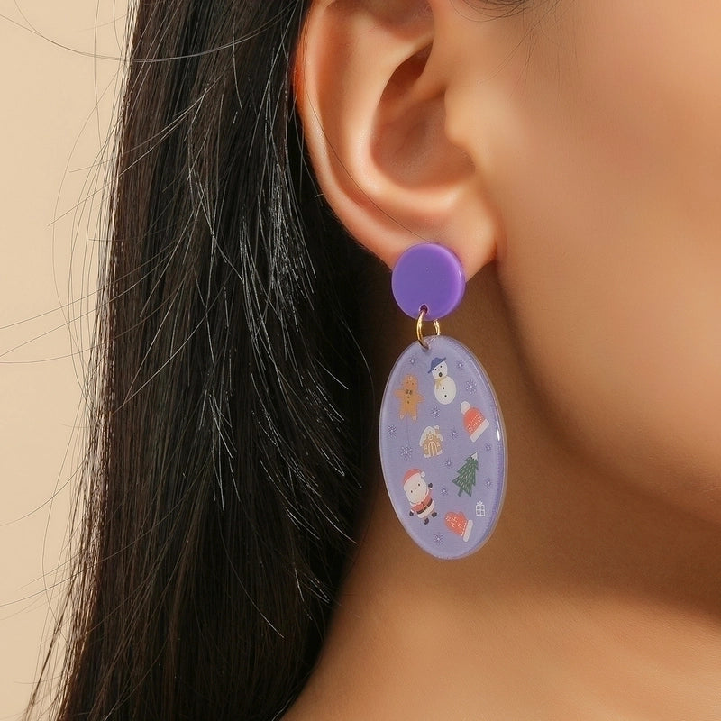 Women’s Fashion Acrylic Dinosaur Ghost Earrings