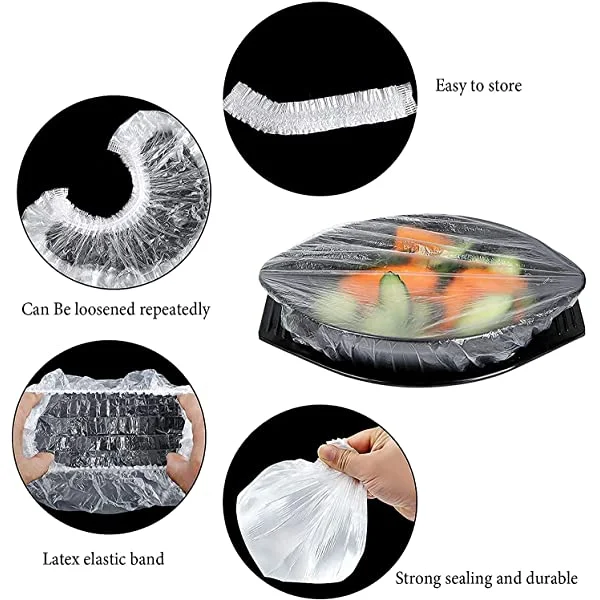 Stretchable food cover for fresh-keeping bag