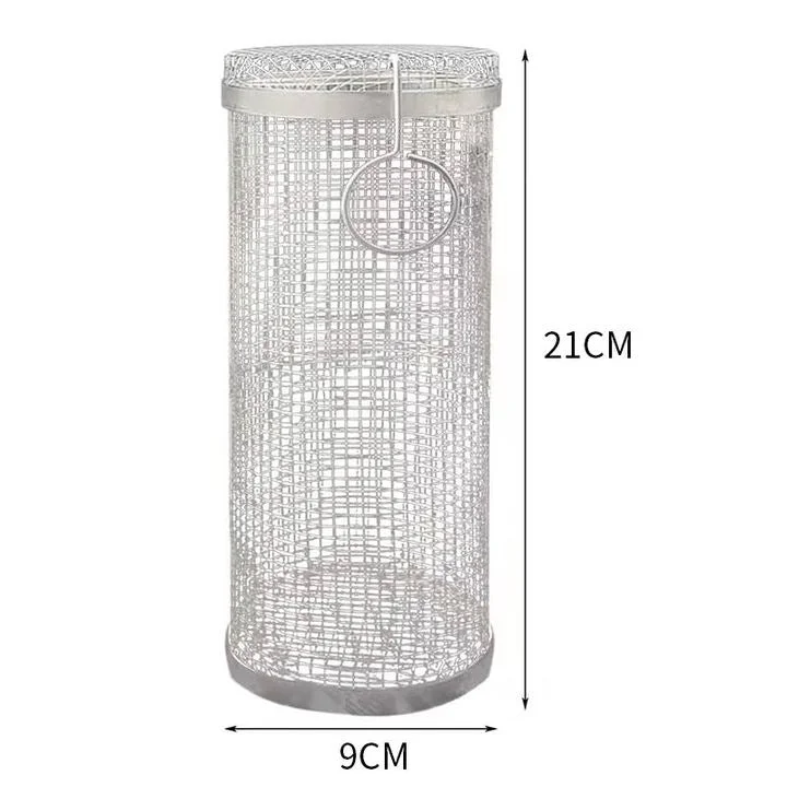 Cylindrical grill basket