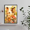 (40*60cm)Cat with Flower - Full Round Drill Diamond Painting