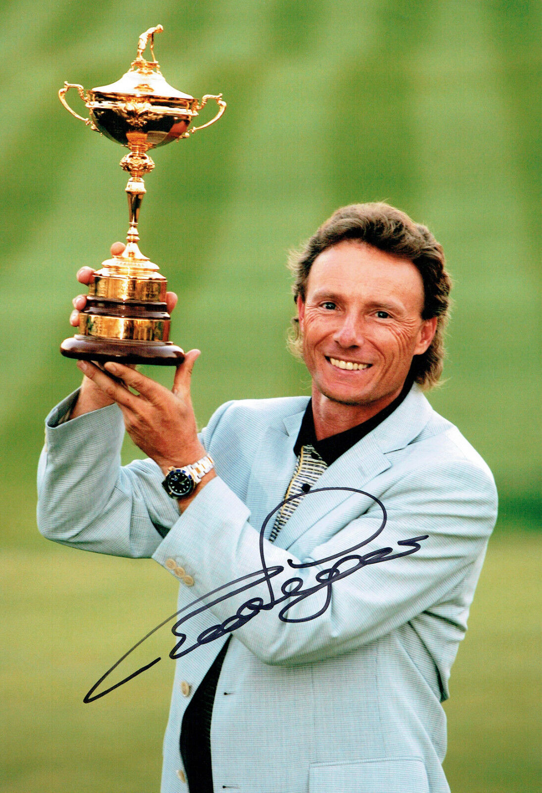 Bernhard LANGER SIGNED Autograph 12x8 Photo Poster painting AFTAL COA Ryder Cup WINNER Golf