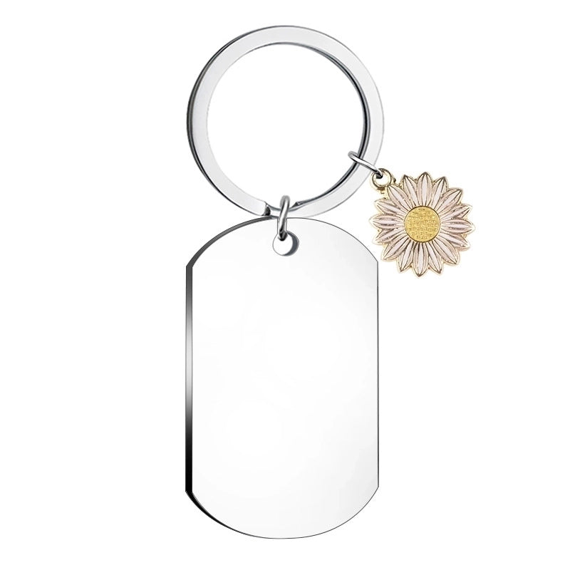 Minimalist Geometric Stainless Steel Unisex Bag Pendant Keychain