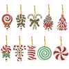 10PCS Weihnachten Zuckerstange - 5D DIY Handwerk Anhänger