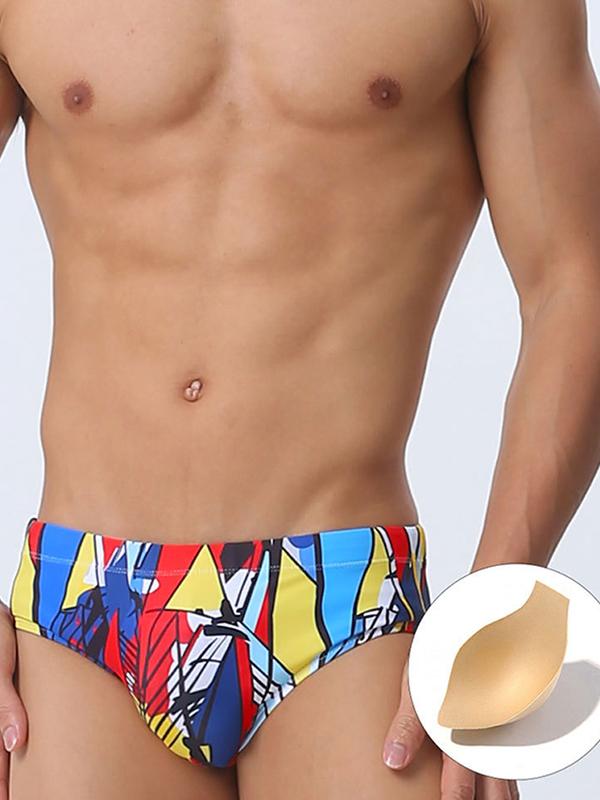 Art Graffiti Quick Dry Trunks With Cup