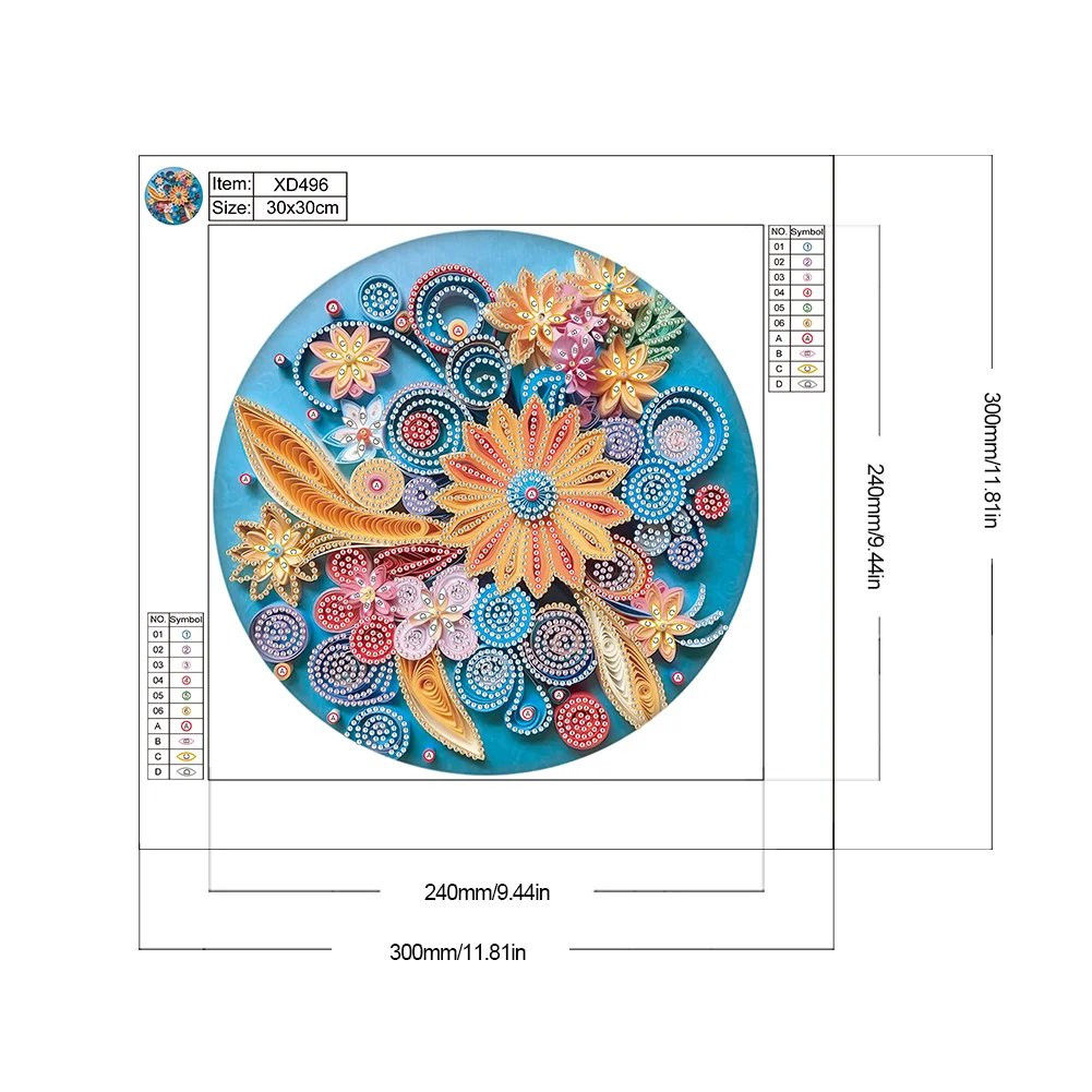 Diamond Painting - Partial Special Shaped Drill - Flower(Canvas|30*30cm)