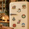 10PCS DIY Pearl Diamond Painting Christmas Fridge Magnets, Sparkling Rhinestone Refrigerator Magnet Craft Kit for Home Decor & Gifts