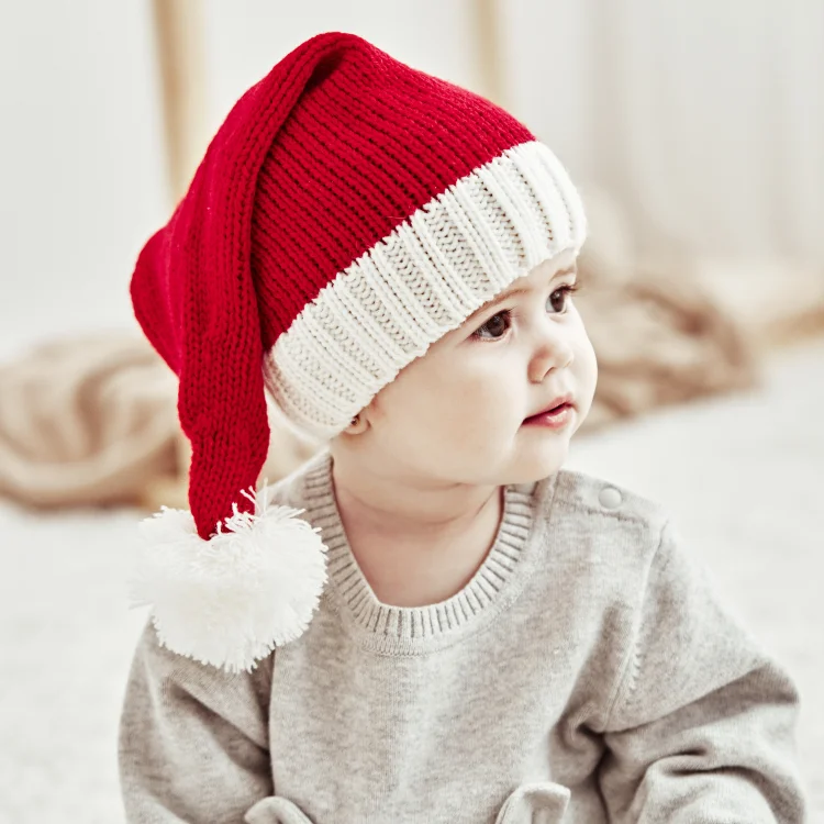 Parent-Child Knitted Classic Christmas Hat