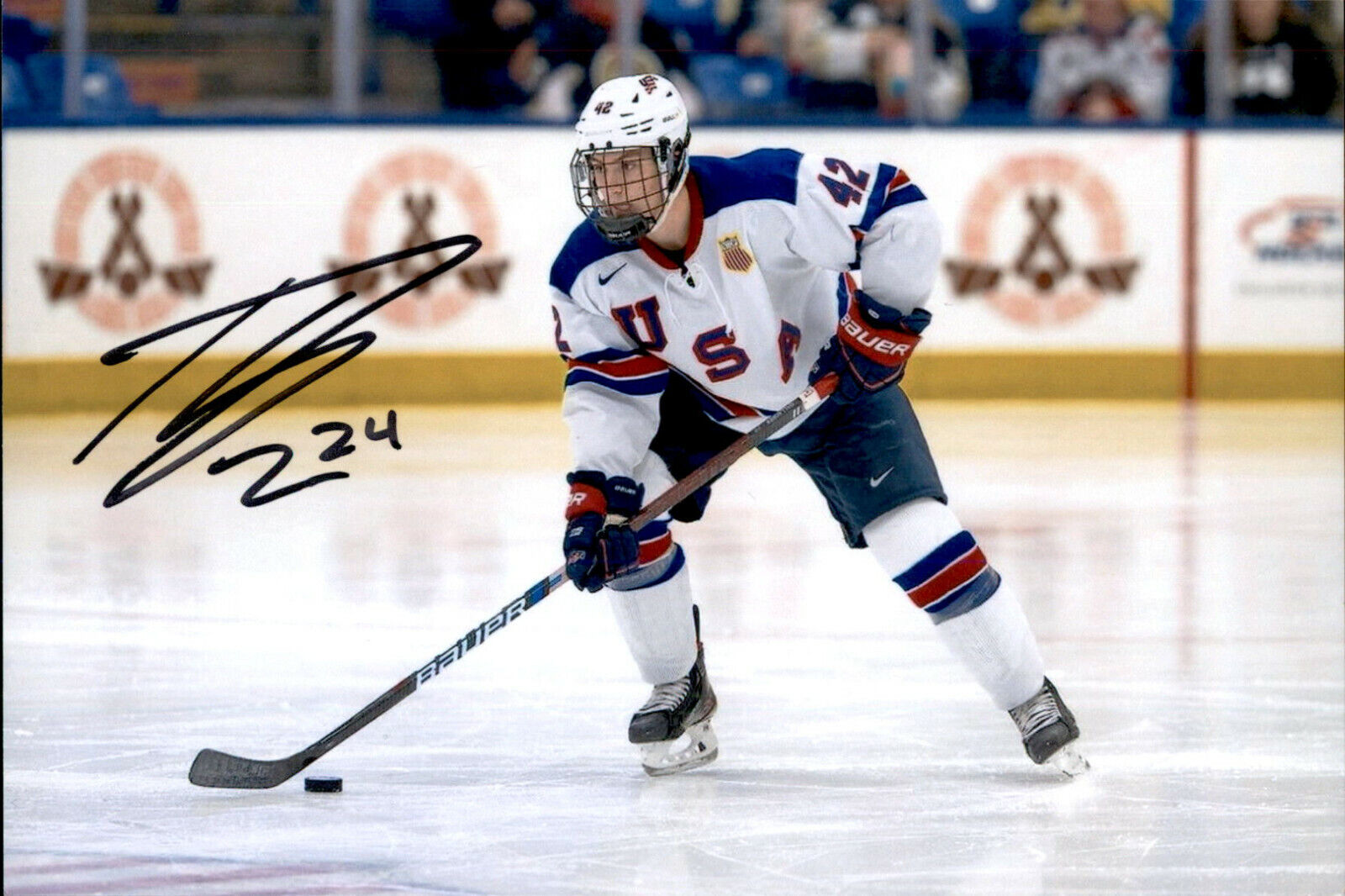 Ty Gallagher SIGNED autographed 4x6 Photo Poster painting TEAM USA / NHL DRAFT 2021 #2