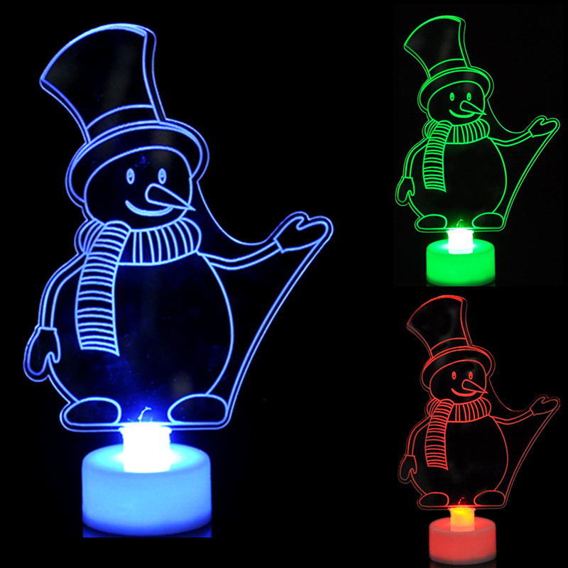 Tegooe 3D Engraved Acrylic LED Mini Night Light - Christmas Decor