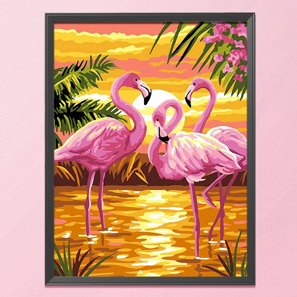 11ct 3-Strand Stampted Cross Stitch - Flamingo(36*46cm)