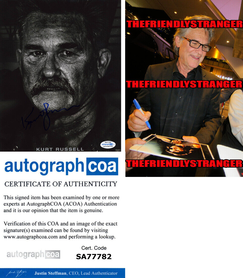 KURT RUSSELL signed Autographed 8X10 Photo Poster painting - PROOF - The Hateful Eight ACOA COA