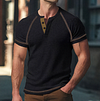  Stylish Henley T-Shirt with Contrast Trim for Men by Inlyline