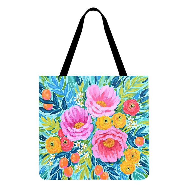 【ONLY 1pc Left】Flower - Linen Tote Bag