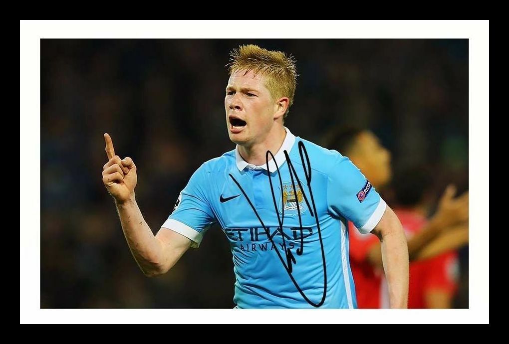 Kevin De Bruyne - Manchester City Autograph Signed & Framed Photo Poster painting 4