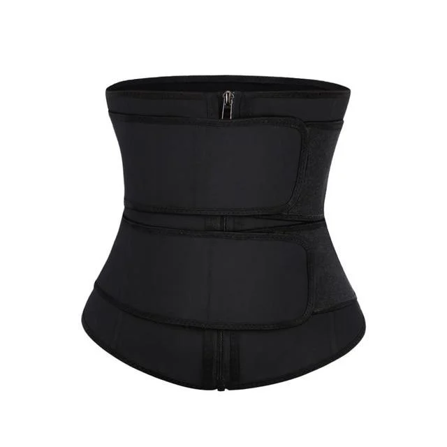 Double Velcro Strap Zipper Waist Trainer