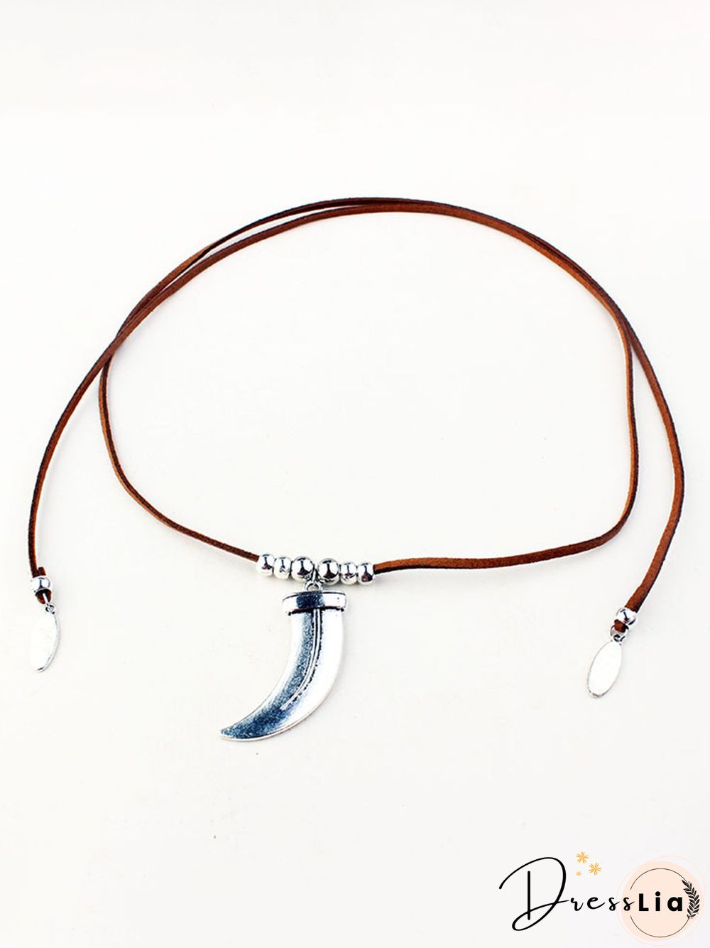 Women Abstract All Season Ethnic Metal Leather Party Metal Standard Pendant Necklaces Necklace