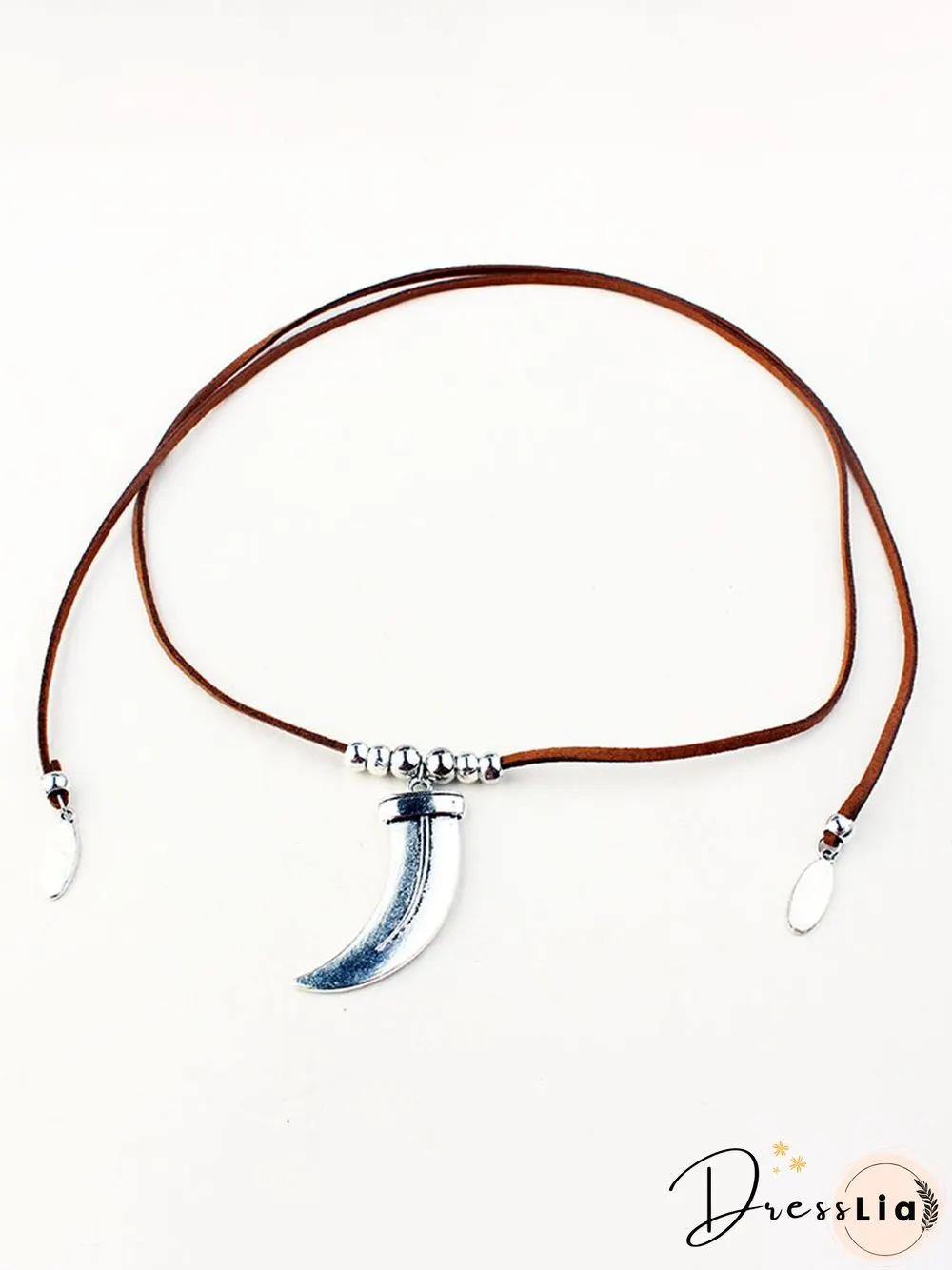 Women Abstract All Season Ethnic Metal Leather Party Metal Standard Pendant Necklaces Necklace
