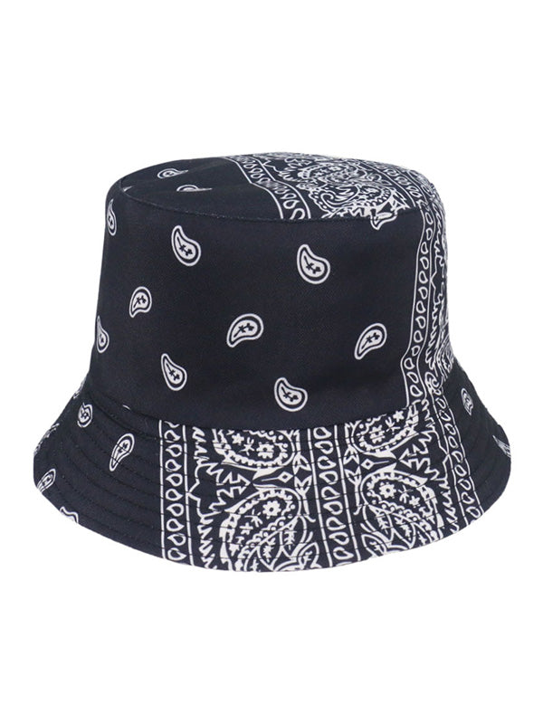 Stylish Cashew Print Foldable Sunscreen Fisherman Hat