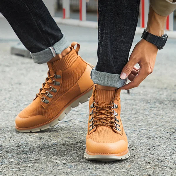Men's Walking Punk Ankle Boots 