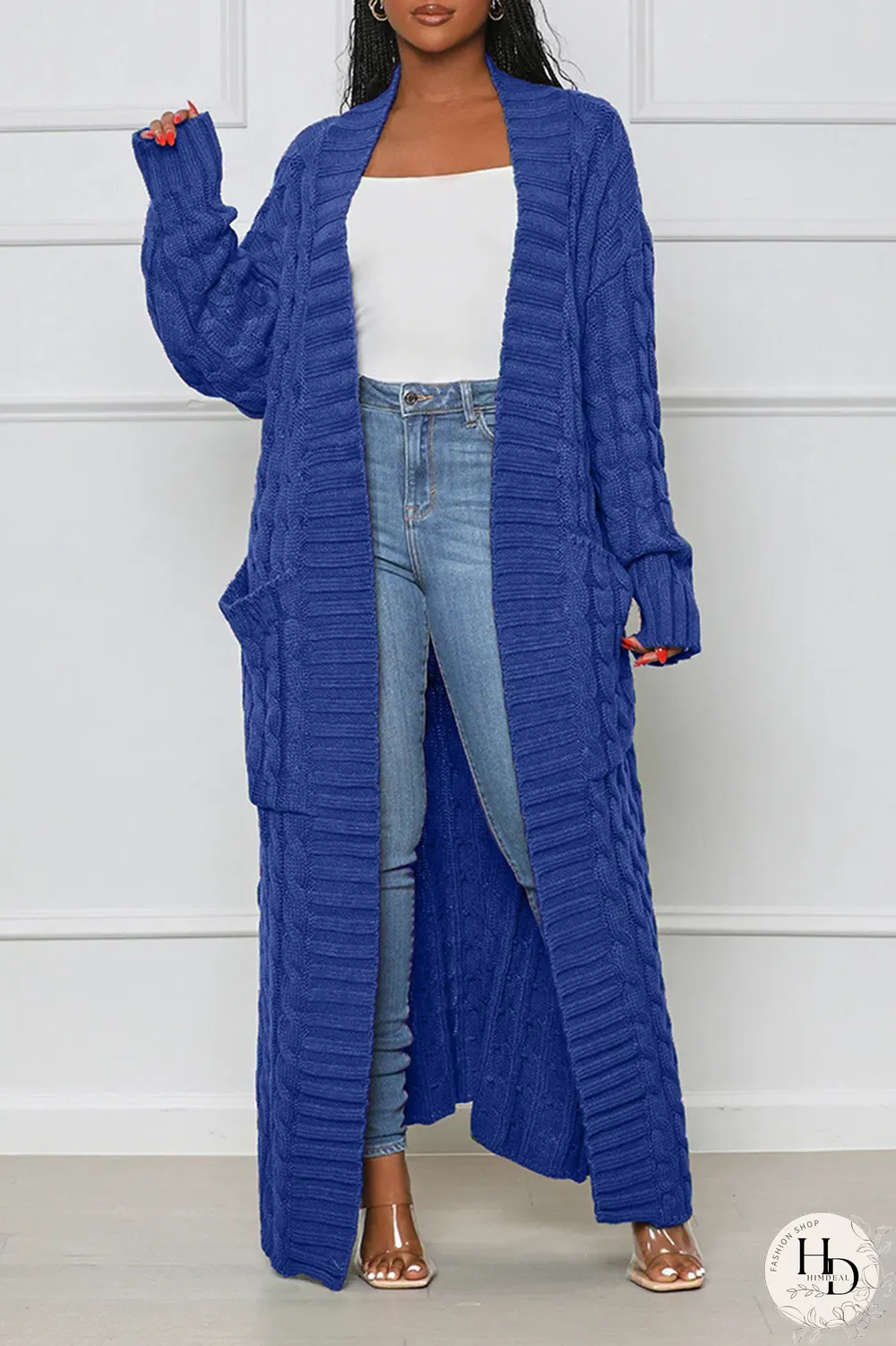 Pink Street Solid Patchwork Cardigan Collar Outerwear