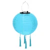 Solar Nylon Lantern Lamp Waterproof Outdoor Hanging Light Festival Decor