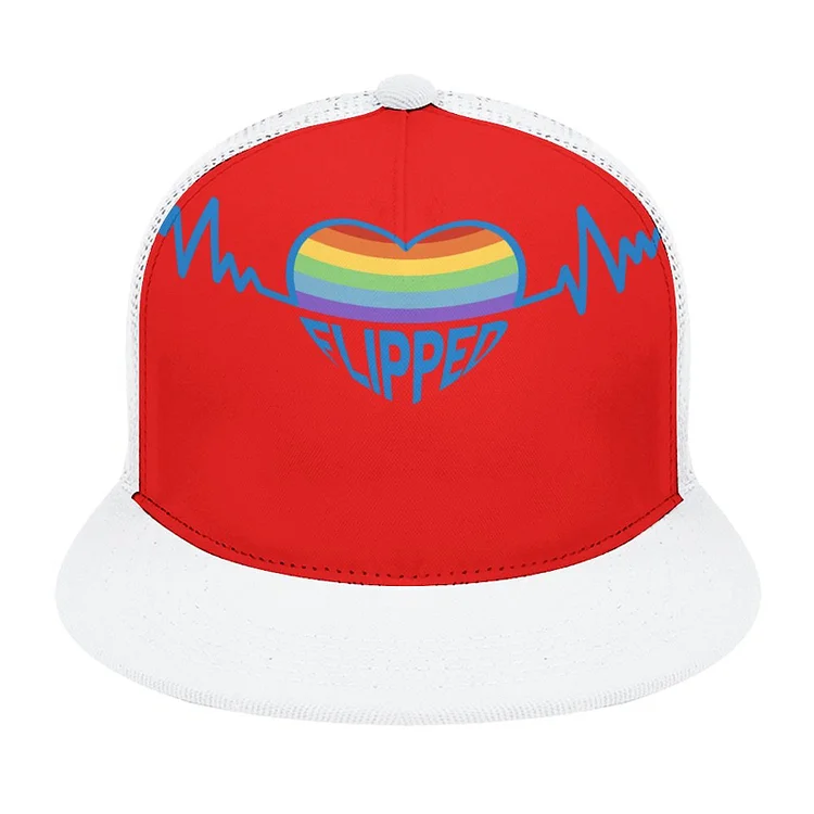 Baseball Cap Heartbeat Flipped Rainbow Couples  customized, personalized, gift