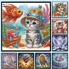 (Multi-Style)Cat Fish Owl-Partial Special Shaped Diamond Painting 30*30CM