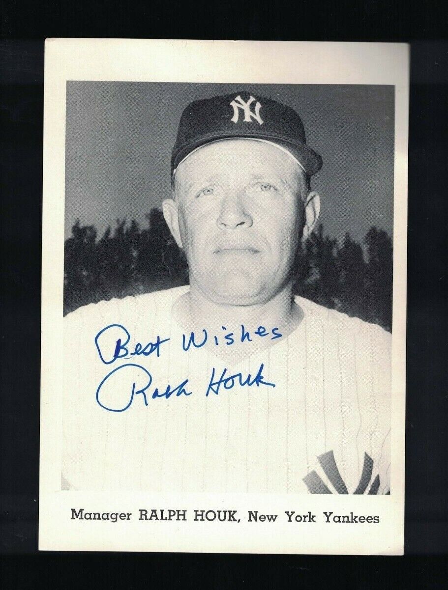 Ralph Houk New York Yankees Signed 1960's Picture Pack Photo Poster painting W/Our COA