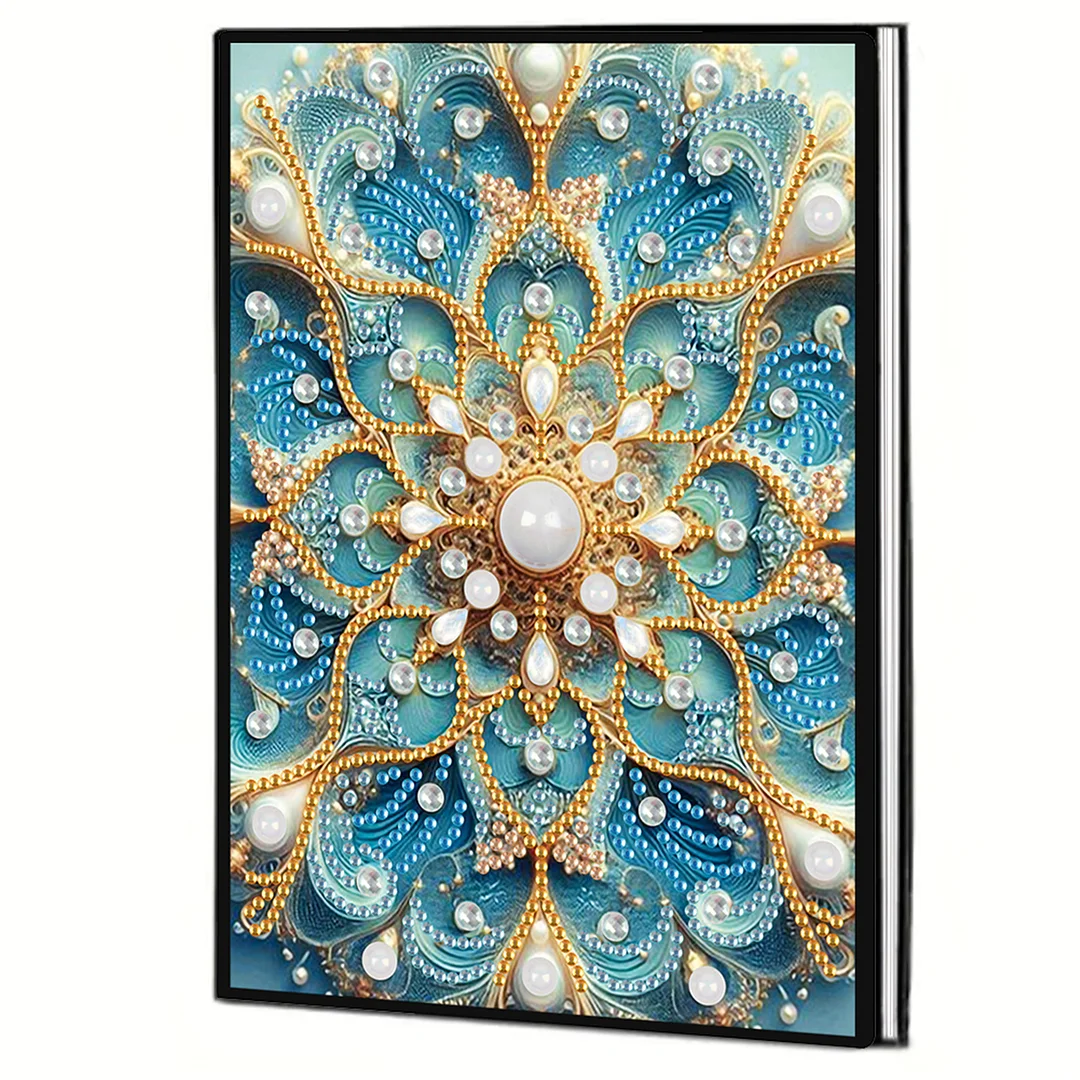 2pcs Mandala Partial DIY 50 Pages A5 Diamond Painting Notebook for Study Home