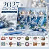 2027 DIY Paper Diamond Painting Wall Calendar Set Special Shaped Partial Drill Monthly Flip Hanging Calendar Kit for Adults Beginners Gift Home Office Decor
