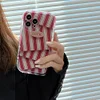 Creative LUCK Red Stripe TPU Phone Case for iPhone 11-14