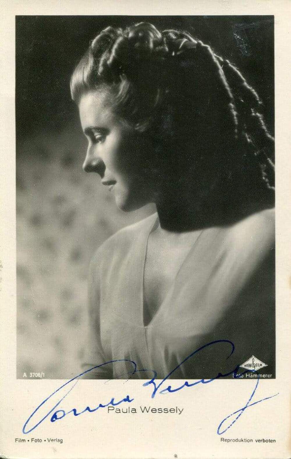 Paula Wessely (+) autograph Austrian film ACTRESS, Photo Poster painting signed