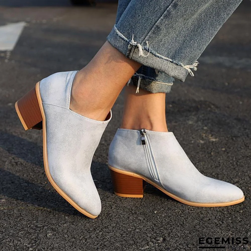 Plus Size Chunky Heel Shoes | EGEMISS