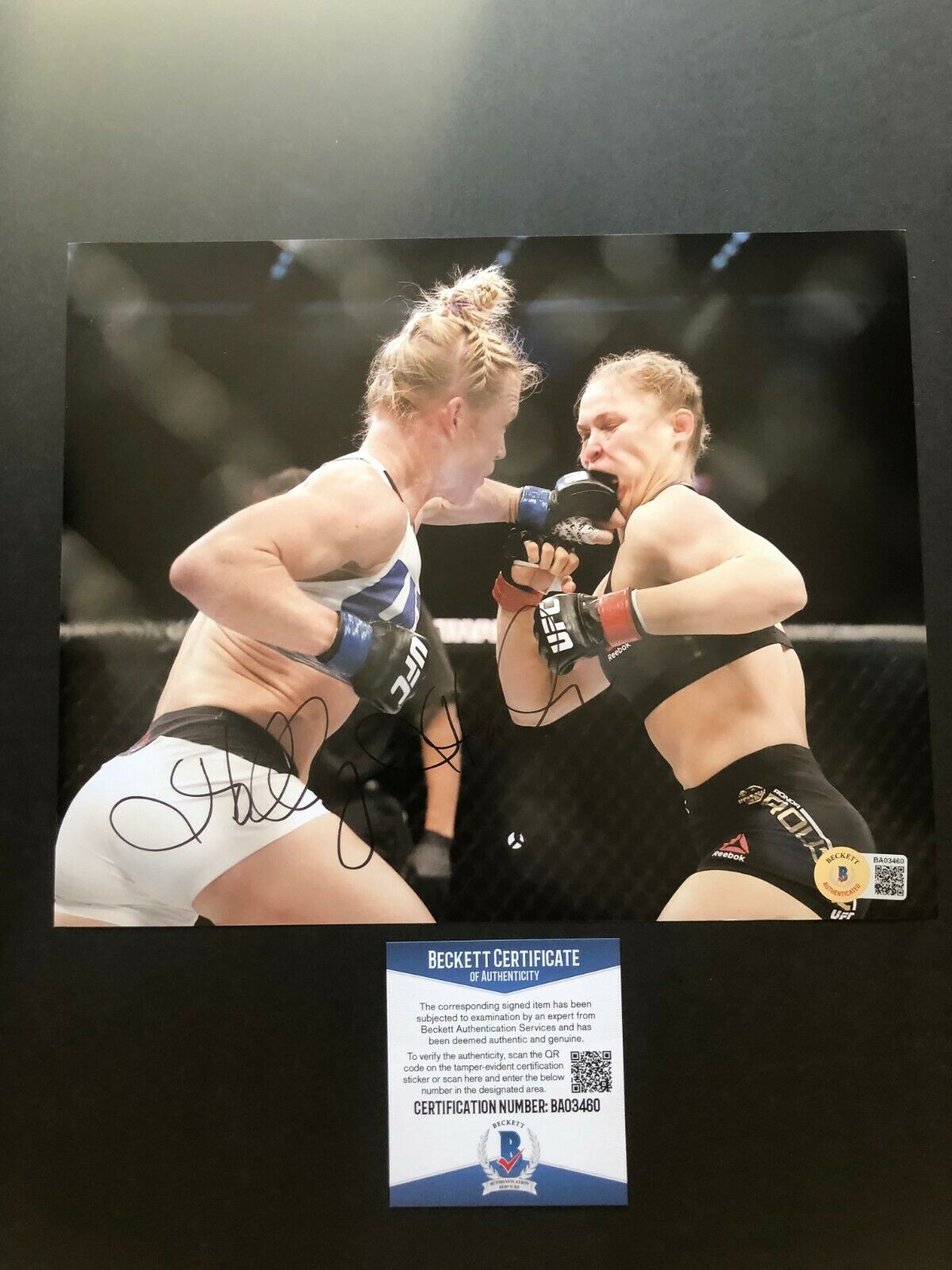 Holly Holm signed autographed UFC MMA vs Rousey 8x10 Photo Poster painting Beckett BAS coa