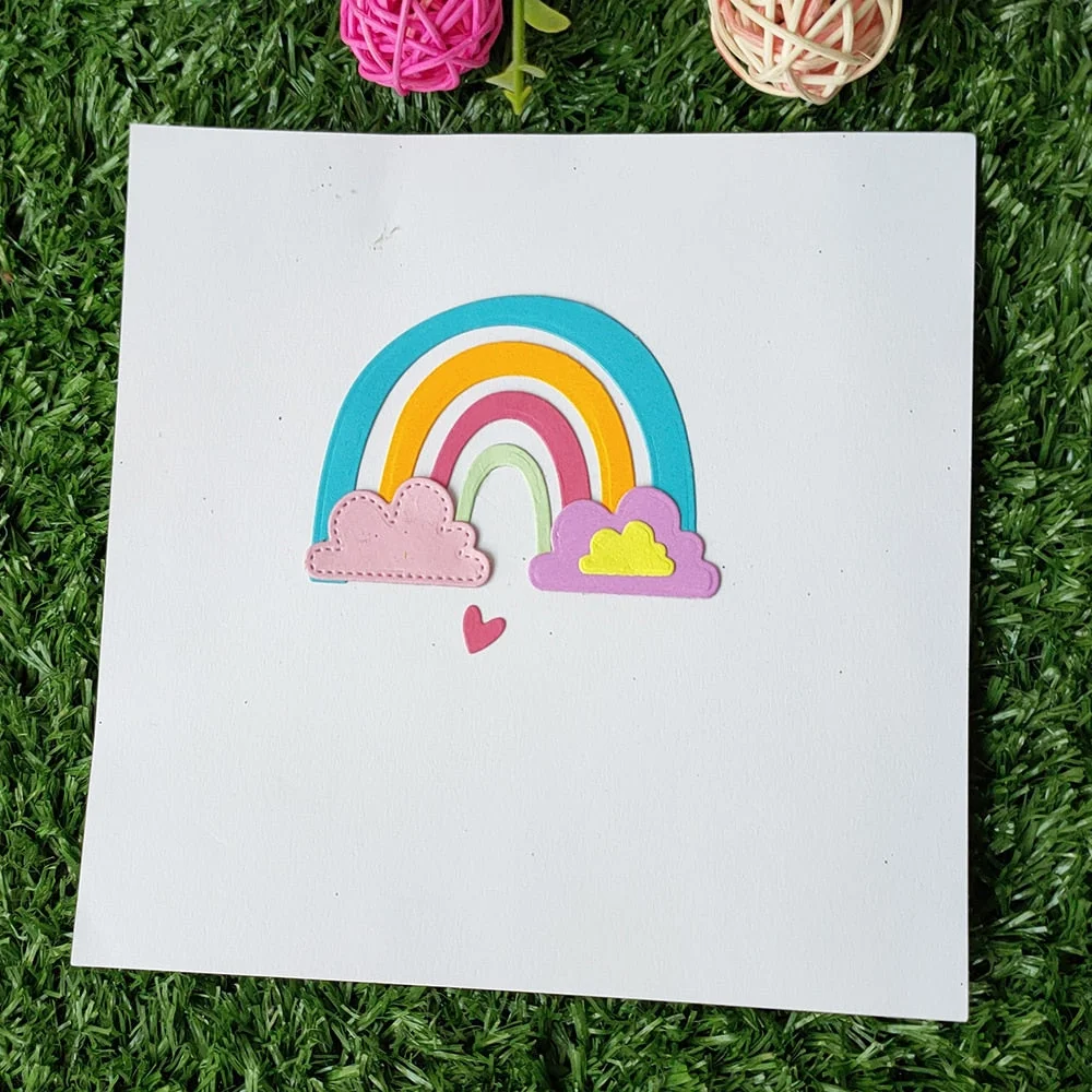 New Rainbow Clouds metal cutting die mould scrapbook decoration embossed photo album decoration card making DIY handicrafts