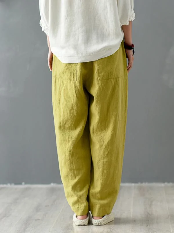 Casual Comfort: Loose Solid Color Pants
