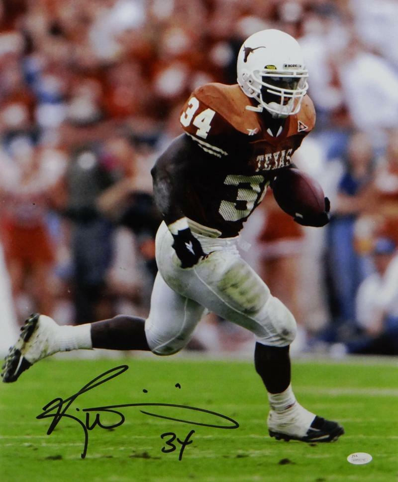 Ricky Williams Autographed UT Longhorns 16x20 Running Photo Poster painting- JSA W Auth *Black