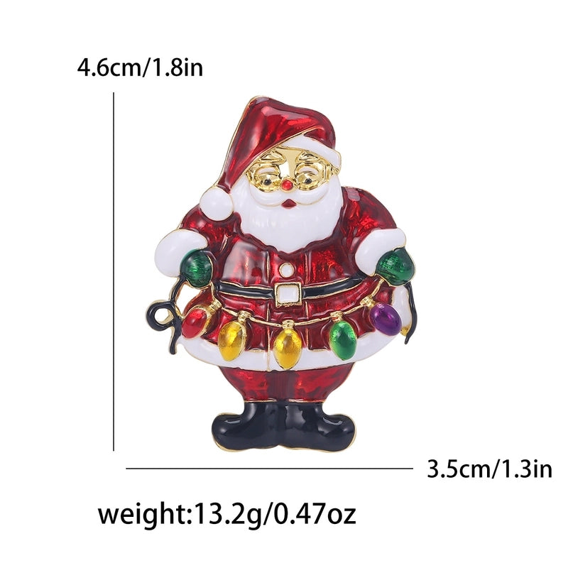 Casual Elegant Cute Pin Santa Claus Alloy Enamel Unisex Brooches