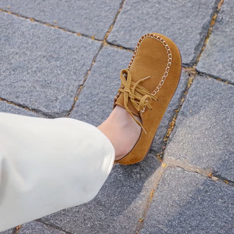 Fairy Tales Aesthetic Cottagecore Fashion Handmade Soft Suede Leather Shoes QueenFunky