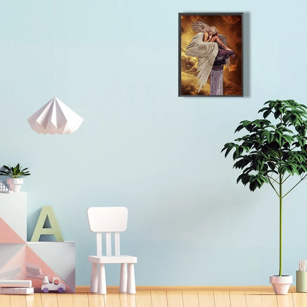 Full Round Diamond Painting 30*40cm - Winged Angel