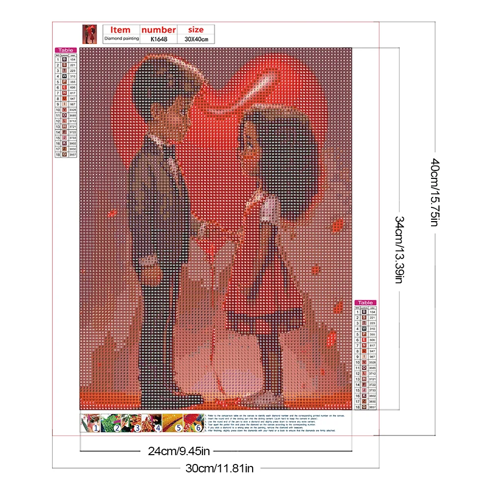 Diamond Painting - Full Round Drill - Kid Sweet Couple(Canvas|30*40cm)