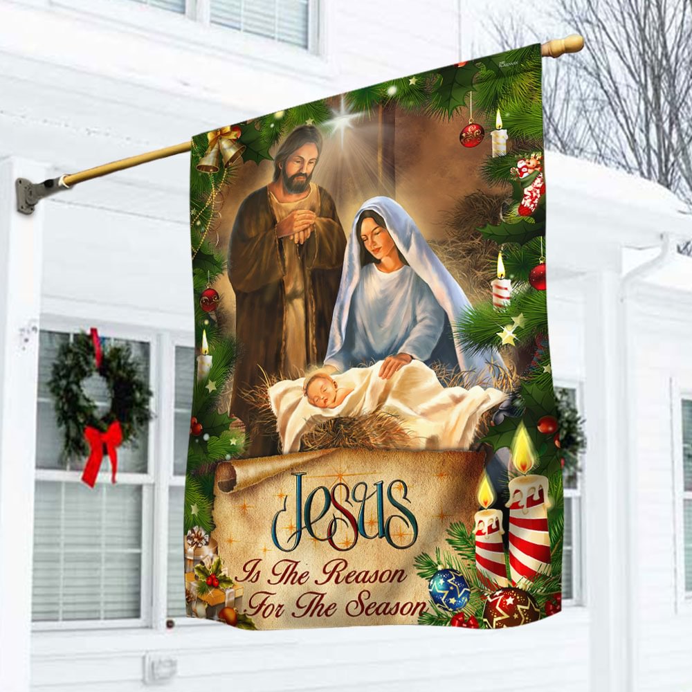 🔥Christmas Hot Flag🎁Jesus Flag Jesus Is The Reason For The Season Christmas Flag