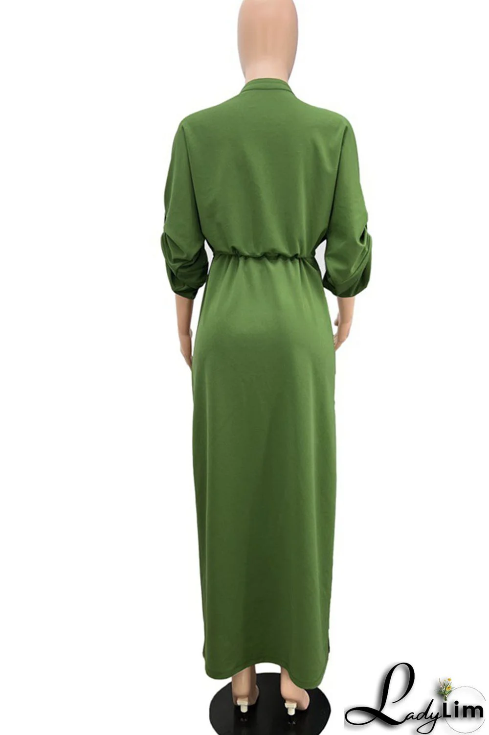 White Casual Solid Patchwork V Neck Straight Dresses