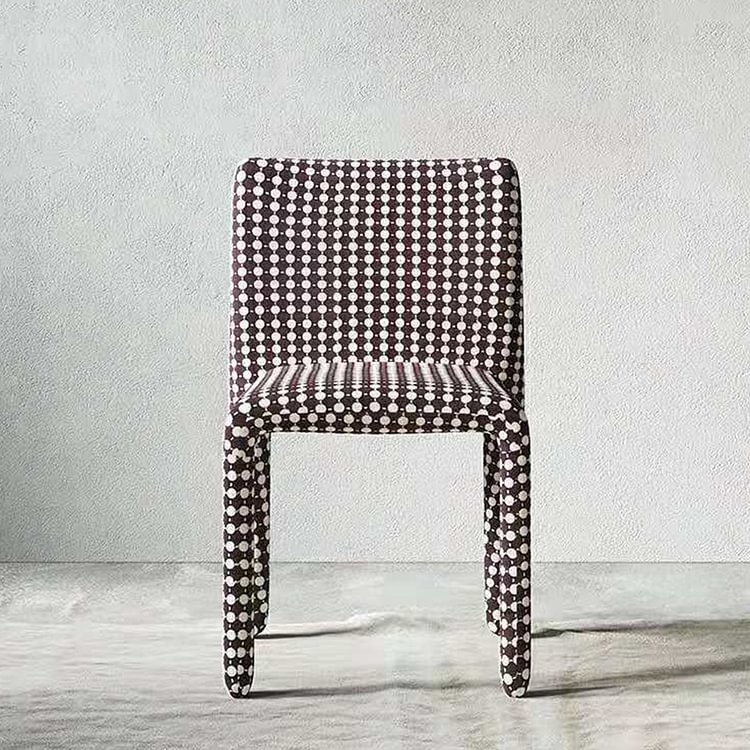 Homemys Dining Chair Modern Cotton & Linen Upholstered Dining Chair